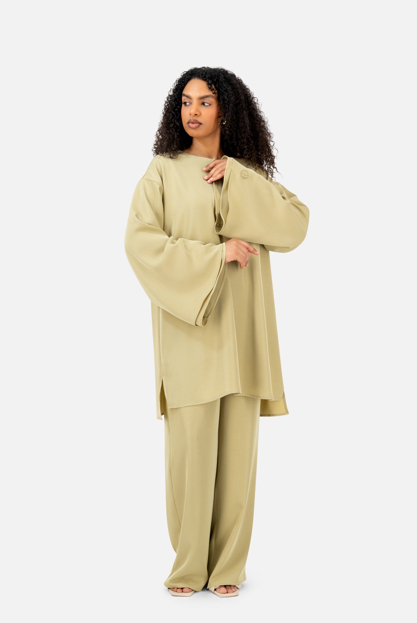 Layered Co-Ord Set – Olive