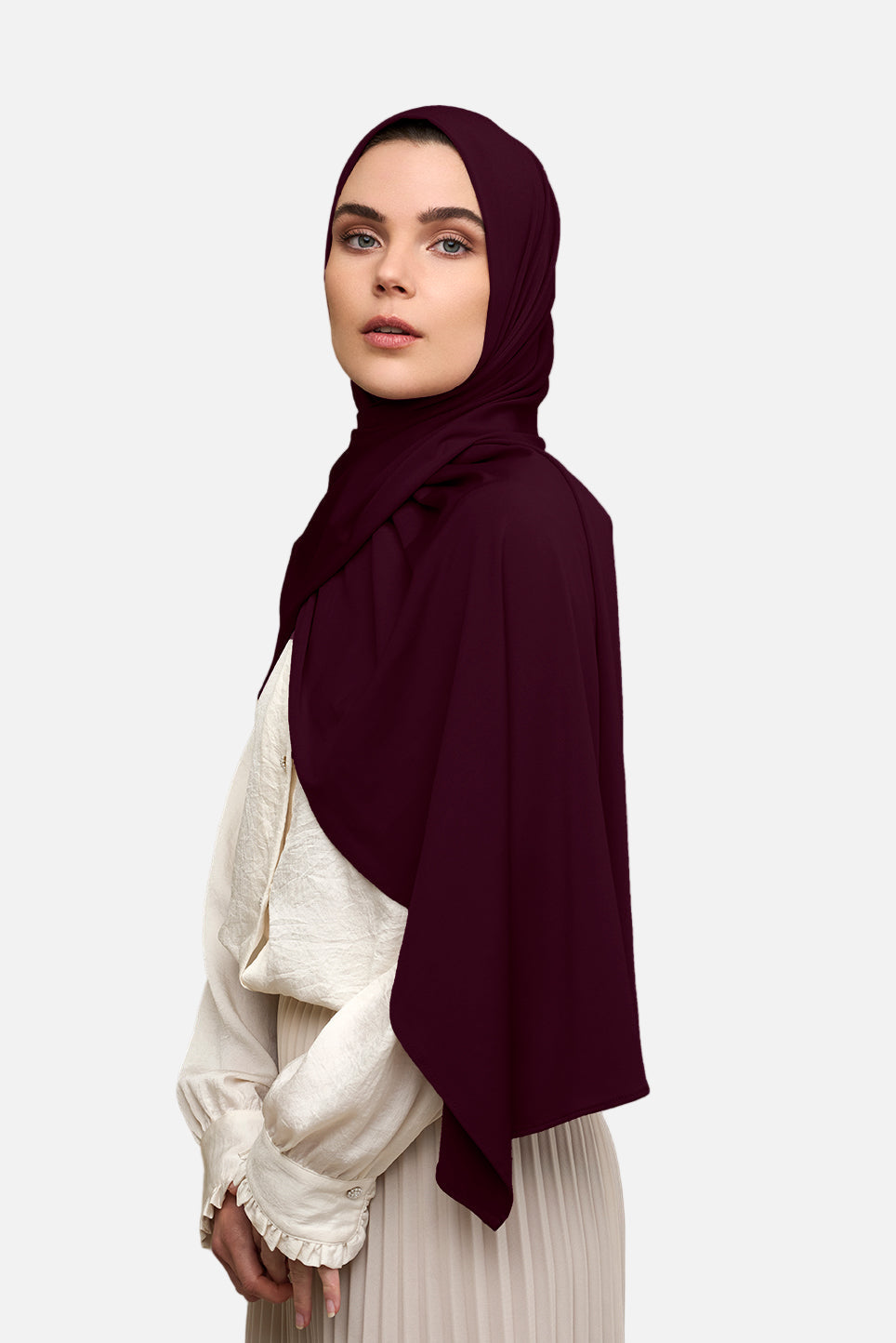Premium Jersey Hijab - Deep Plum