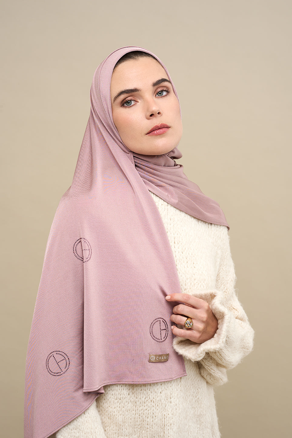 Satin Jersey Hijab - Old Pink