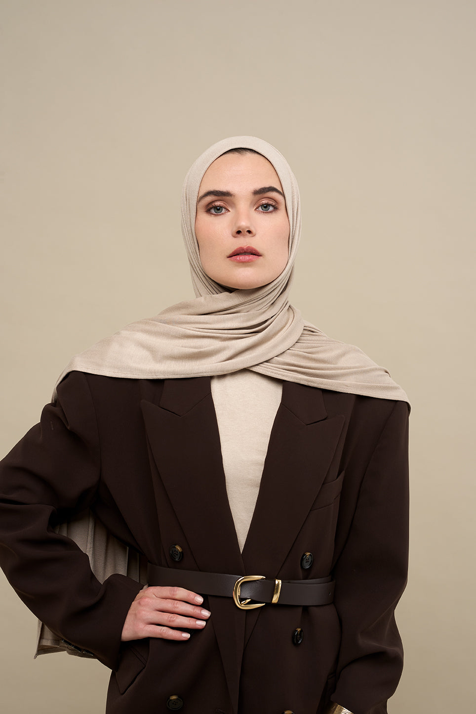 Cotton Jersey Hijab - Pearl