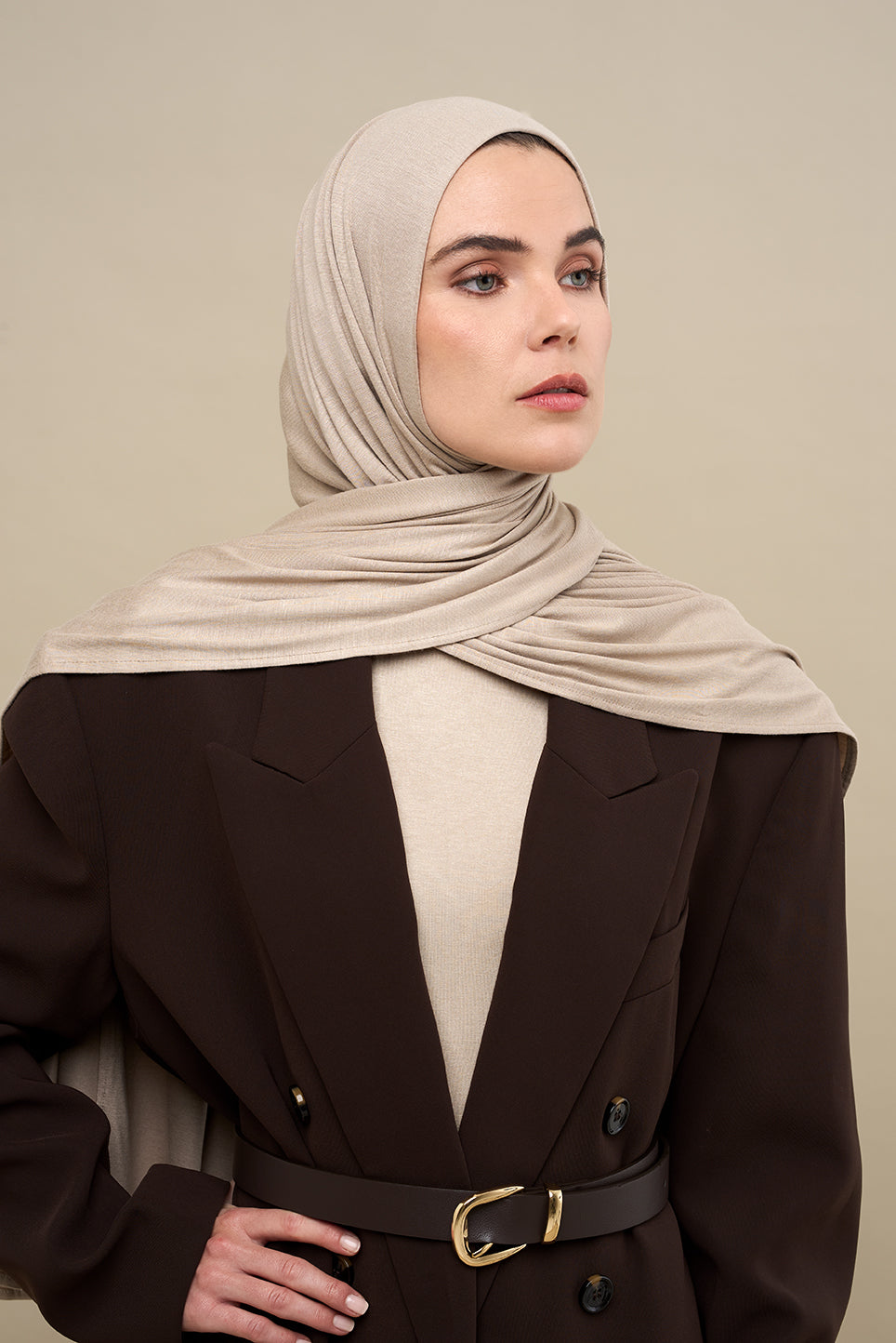 Cotton Jersey Hijab - Pearl