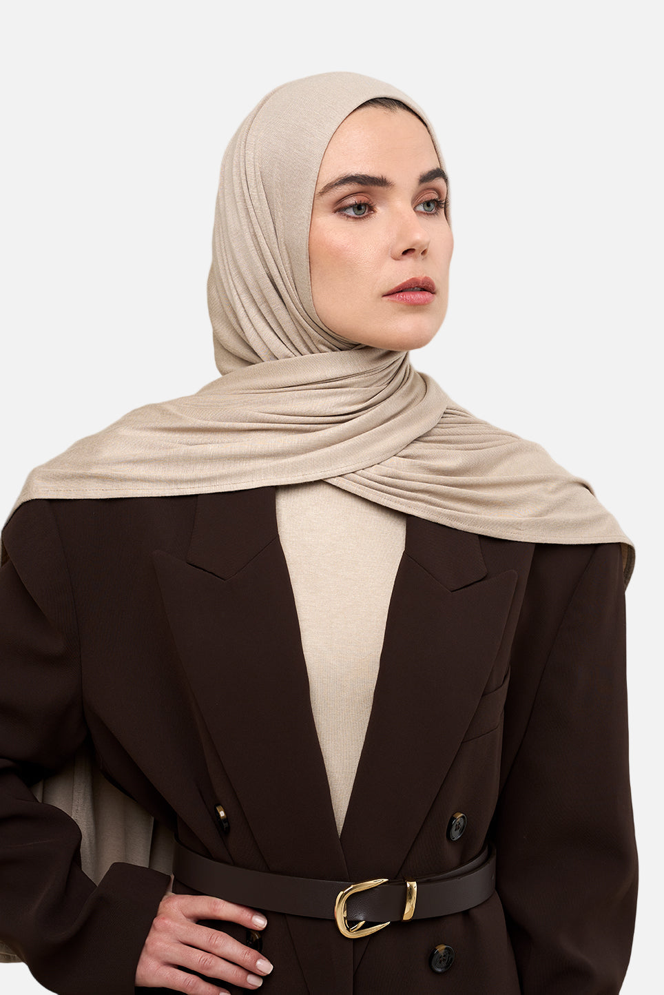 Cotton Jersey Hijab - Pearl