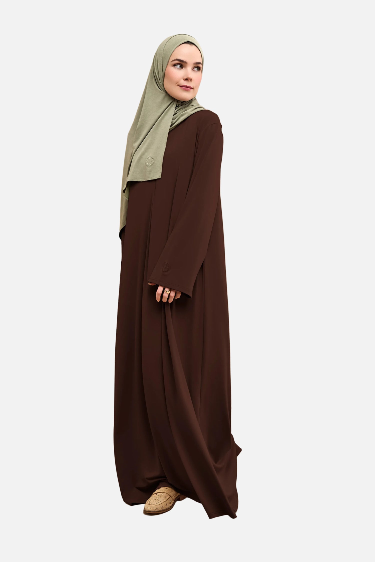 Jersey Khimar Set - Chocolate Brown