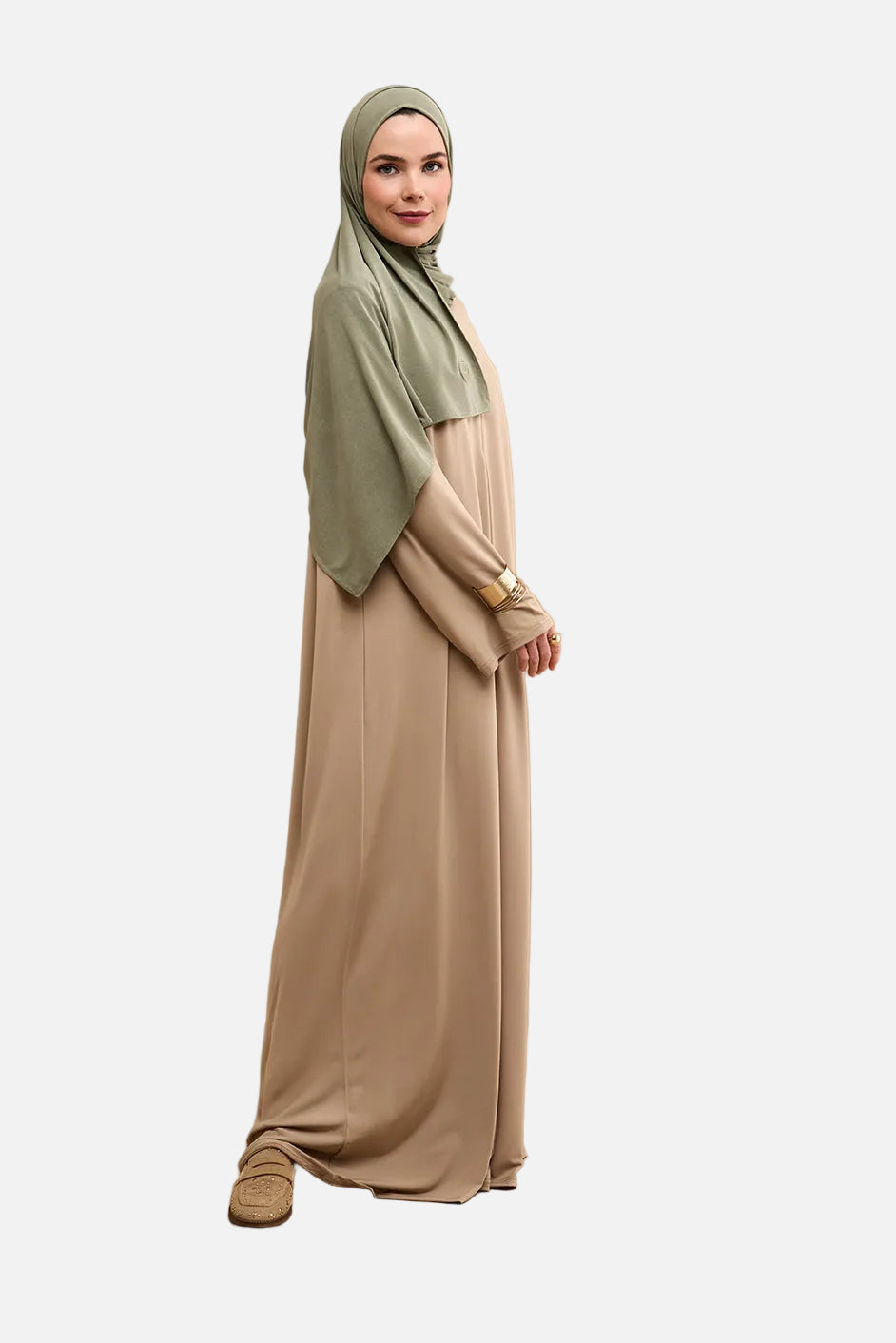 Jersey Abaya - Sand