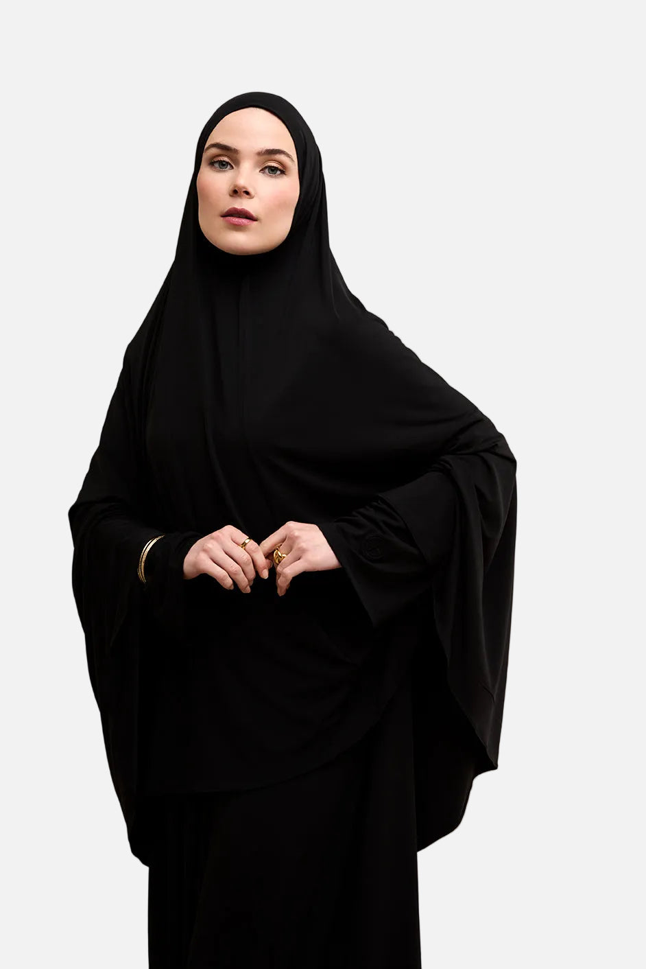 Jersey Khimar Set - Black