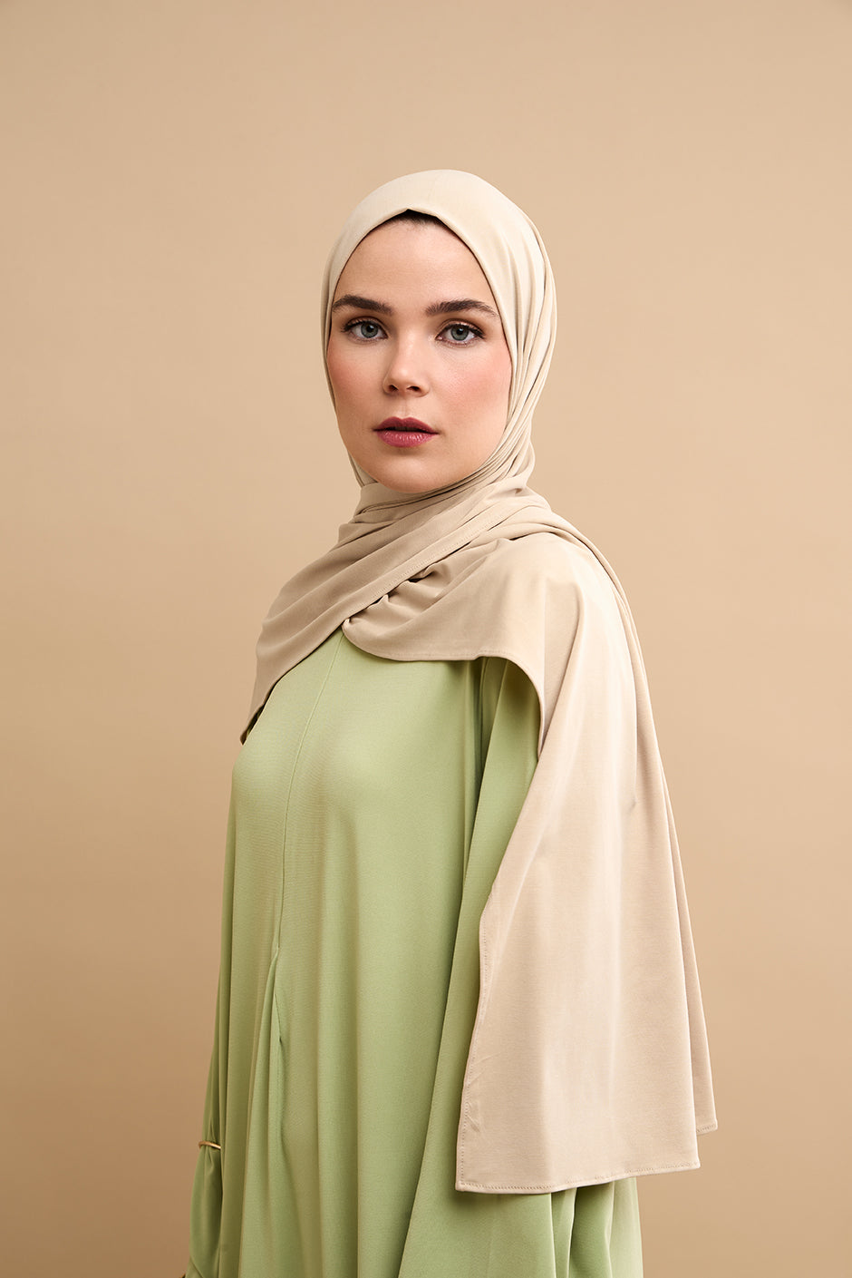 Breathable Modal Jersey Hijab - Beige