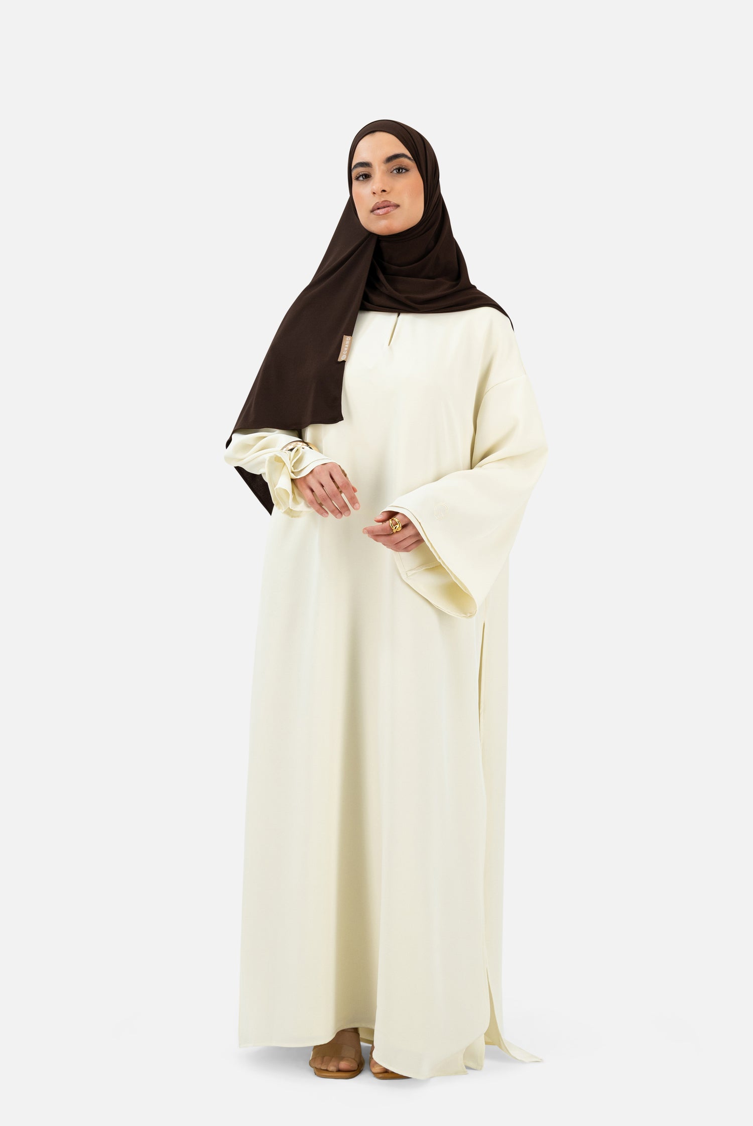 Layered Abaya Set – Ivory