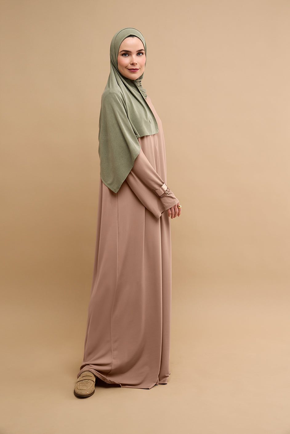 Premium Jersey Abaya - Dark Pearl