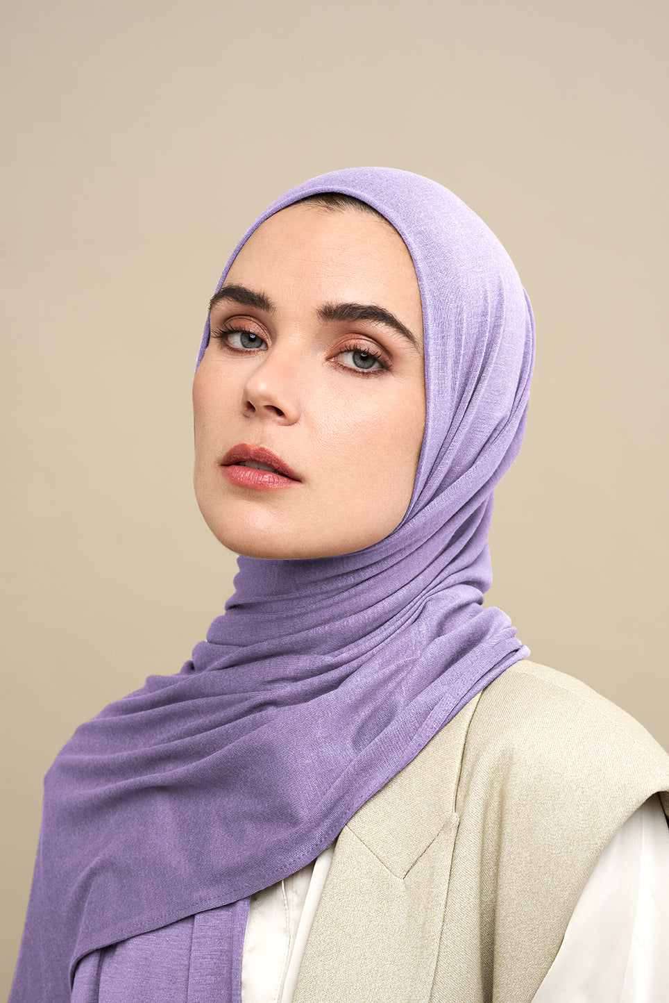 Cotton Jersey Hijab - Lilac
