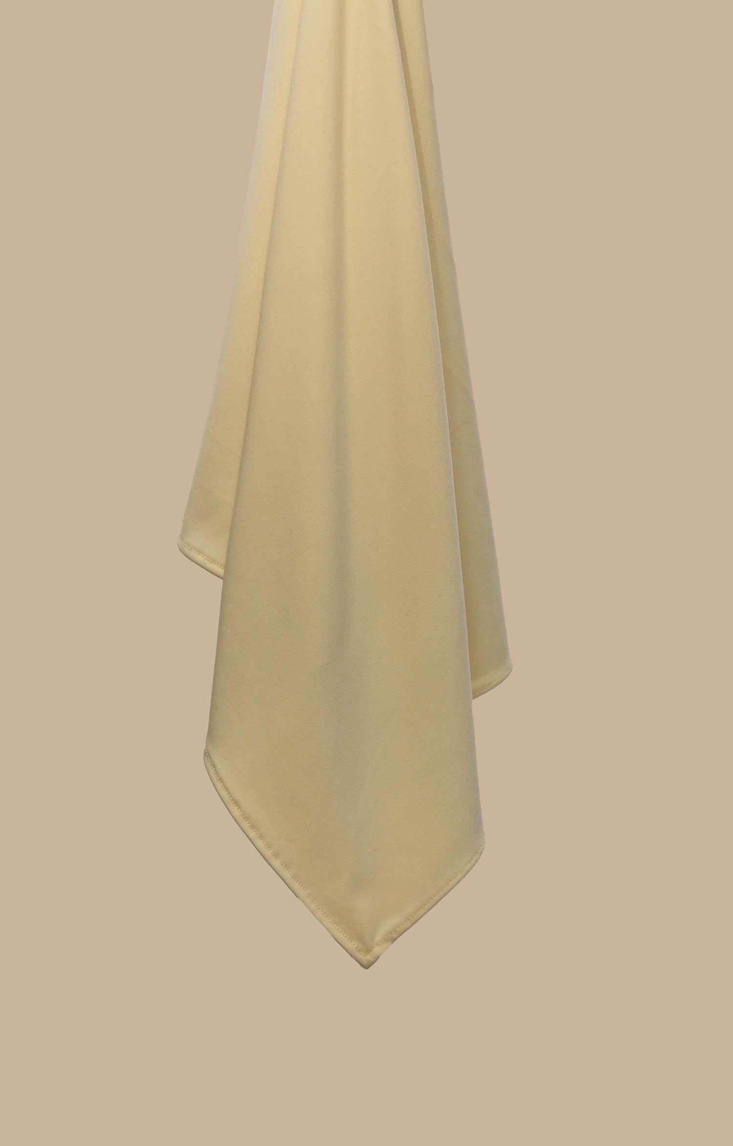 Vanille Cream premium jersey hijab by CHANO Modesty, featuring soft stretch fabric.