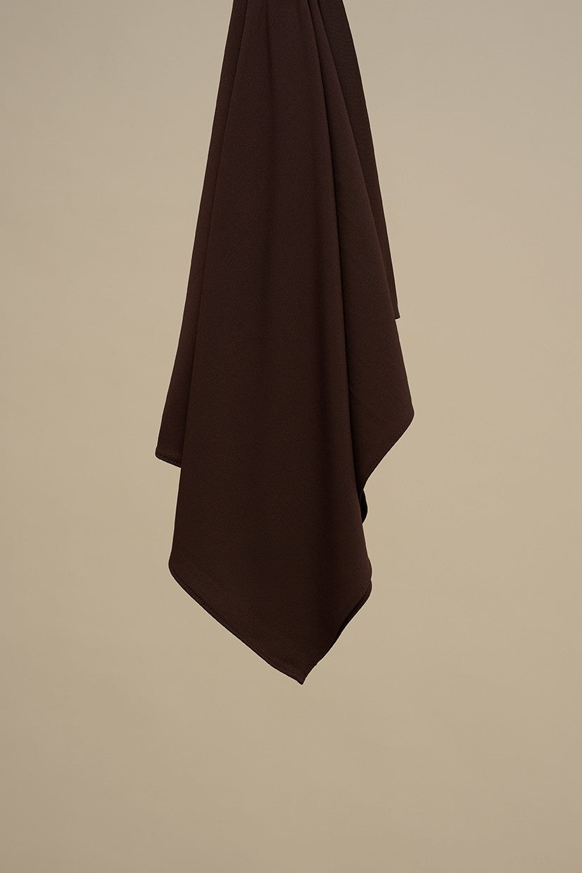 Premium Jersey Hijab - Dark Brown
