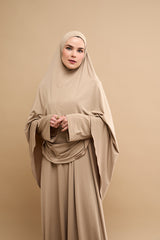Premium Jersey Khimar - Sand