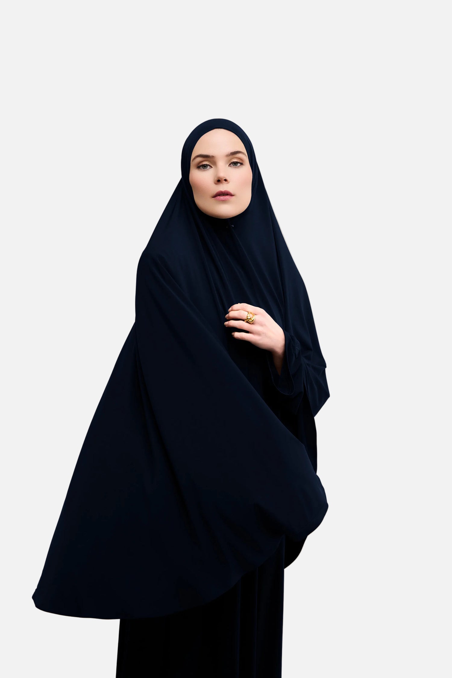 Jersey Khimar Set - Deep Navy