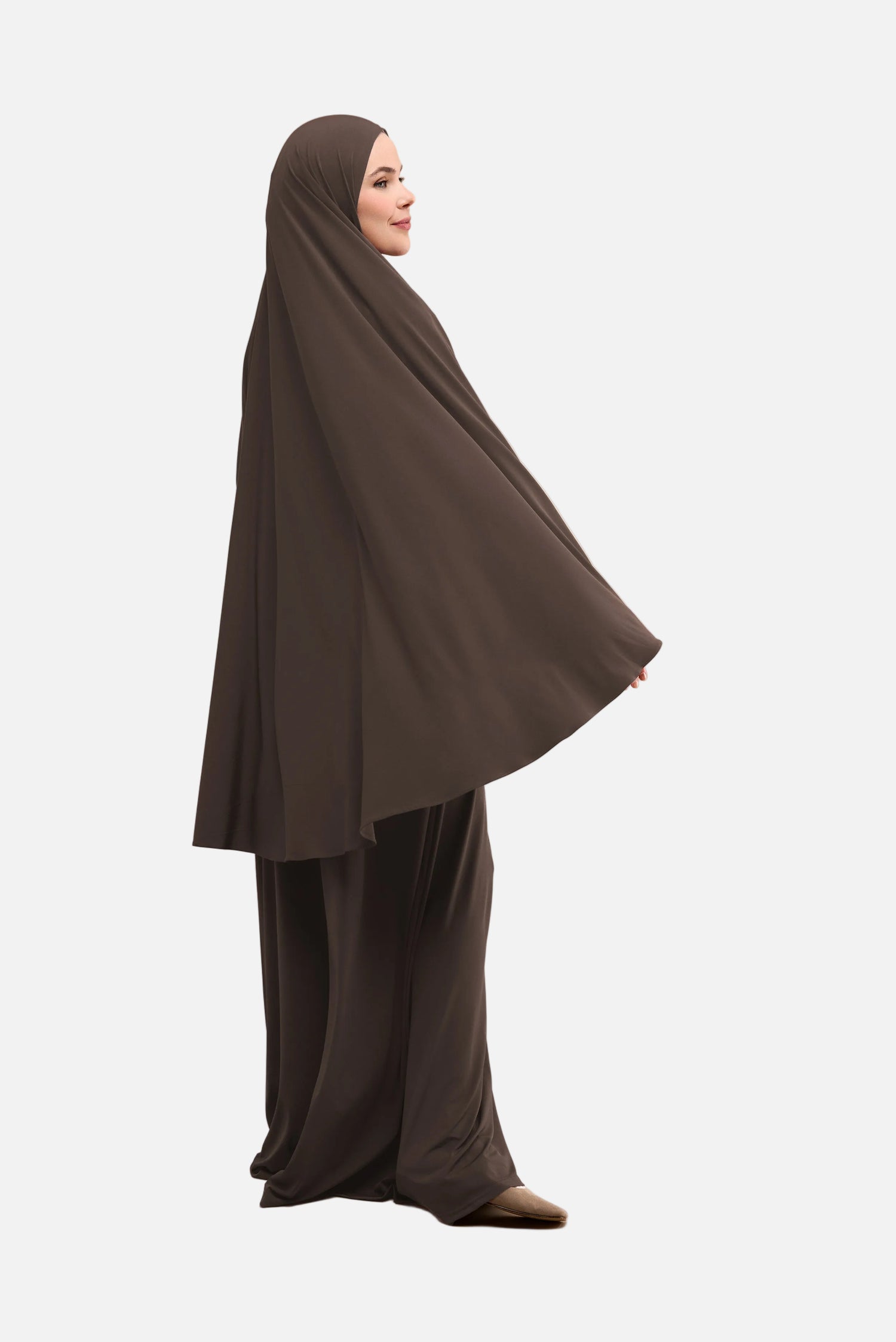 Jersey Khimar Set - Warm Ash