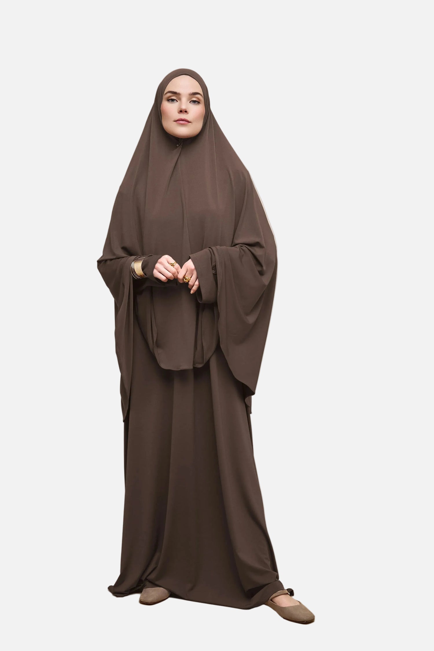 Jersey Khimar Set - Warm Ash