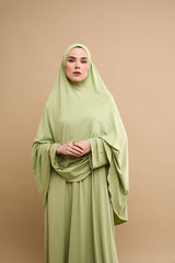 Premium Jersey Khimar - Soft Green
