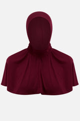 Bamboo Instant Hijab - Burgundy