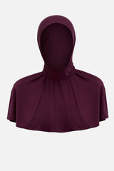 Bamboo Instant Hijab - Deep Plum