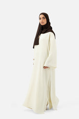 Layered Abaya Set –  Ivory
