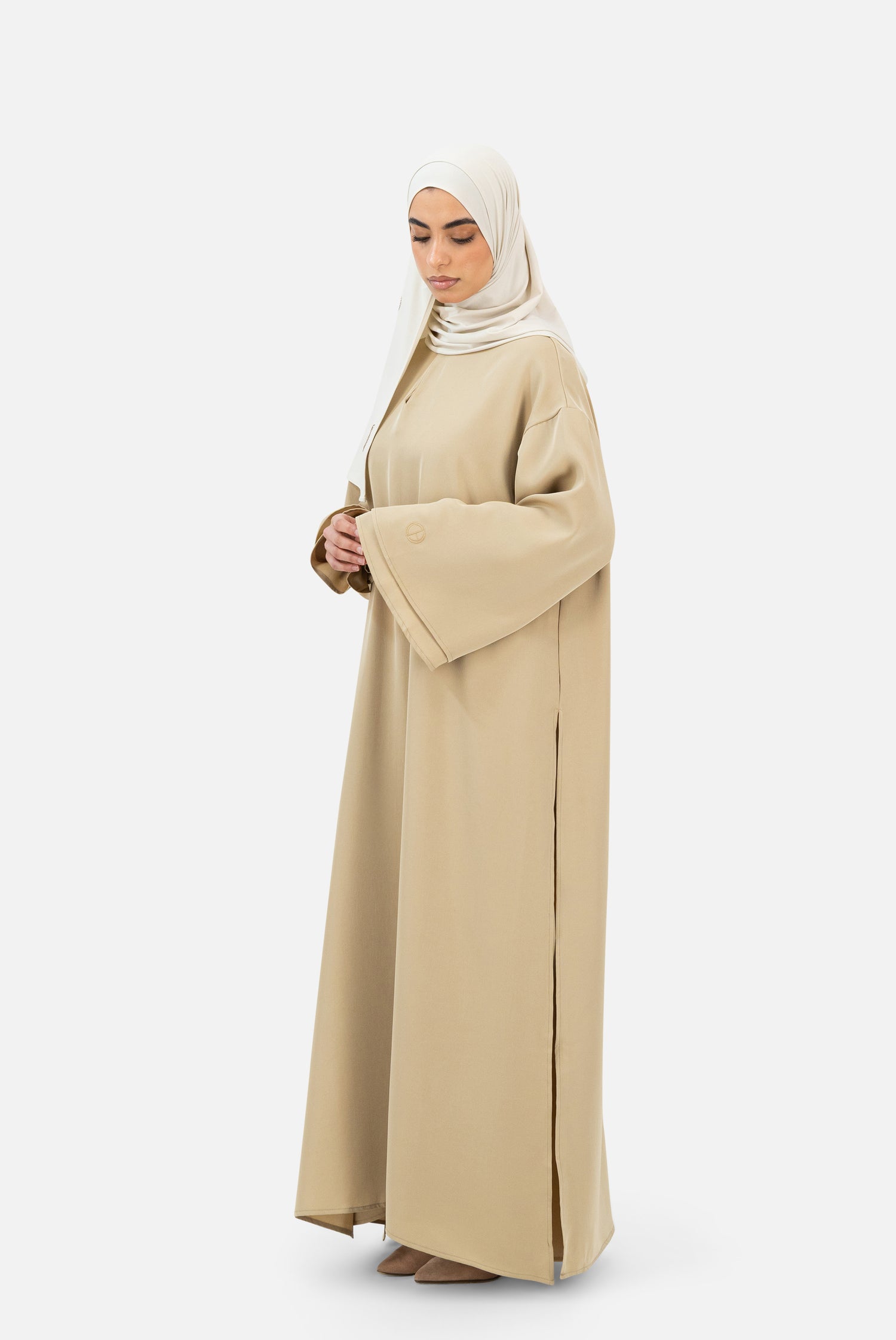Layered Abaya Set – Sand