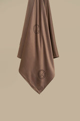 Satin Jersey Hijab - Brown